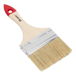 Кисть плоская "Стандарт" 4" (100 мм) натуральная щетина, деревянная ручка MTX 82545 - фото 803493