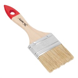 Кисть плоская "Стандарт" 2.5" (63 мм) натуральная щетина, деревянная ручка MTX 82535 - фото 803523