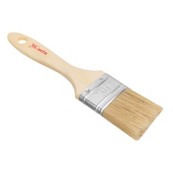 Кисть плоская "Евро" 1.5", натуральная щетина, деревянная ручка MTX 83052 - фото 803566