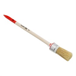 Кисть круглая, Профи №2 (20 мм) натуральная щетина, деревянная ручка MTX 82041 - фото 804109