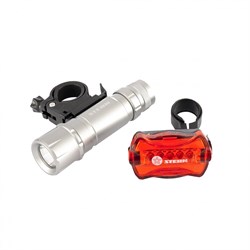 Набор велосипедный: передний 1 Вт Led, 160Lm, задний 5 reD Led Stern 90558 - фото 804809