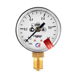 Манометр с поверкой 1,0 МПа, углекислый газ Сварка - фото 805490