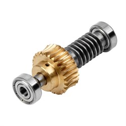 Вал червячный с шестерней и 2-мя подшипниками в сборе Сварка - фото 809249