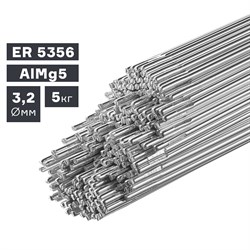 Пруток сварочный TIG, алюминий ER 5356 (AlMg5), ? 3,2 мм, 5 кг Сварка - фото 810949