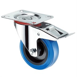 Колесо с шинкой из синей резины RONEL SRCLb 55 - фото 811680