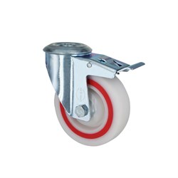 Колесо полипропиленовое под болт с томозом EMES EM04 MBTM 100 F - фото 812434