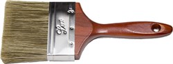 STAYER  LASUR-LUX 100 мм, 4" смешанная щетина, деревянная ручка, Плоская кисть (01051-100) - фото 81287