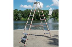 Лестница-стремянка двусторонняя Эйфель Парнас 130 - 208+1 - фото 812882