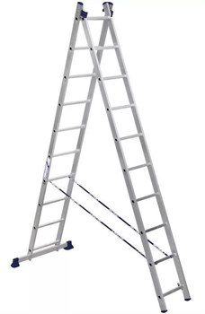 Алюминиевая двухсекционная лестница TOR 2х10 1013298 - фото 814164