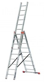 Алюминиевая трехсекционная лестница 3х9 TOR 1013306 - фото 814172
