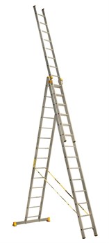 Алюминиевая трехсекционная лестница 3x14 TOR 1013311 - фото 814177