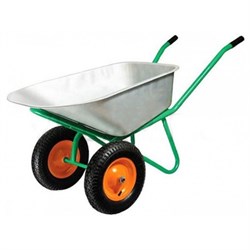 Тачка строительная 100 л 250 кг 422ZP двухколесная с пневмоколесом 1019517 - фото 814187