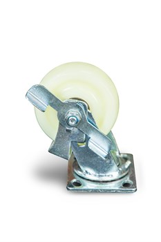 Колесо большегрузное поворотное SCdnb 55 125 мм полипропиленовое с тормозом 1024223 - фото 816161