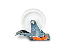 Колесо поворотное полипропилен SRCnb 55 125 мм с тормозом (N) 1024188 - фото 816260