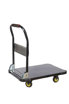 Тележка платформенная 600 кг TOR PH600 (800х500) со складной ручкой (пластиковые колеса 100 мм) 1024683 - фото 816300