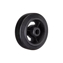 Колесо большегрузное неповоротное D 46 100 мм чугунное обрезиненное 1024867 - фото 816309