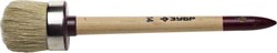 ЗУБР  УНИВЕРСАЛ 50 мм, светлая натуральная щетина, деревянная ручка, Круглая кисть, МАСТЕР (01501-50) - фото 81699