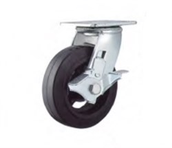 Колесо большегрузное поворотное SCdb 85 250 мм обрезиненное с тормозом (N) 1027140 - фото 817232