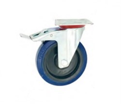 Колесо поворотное резина SRCLb 93 75 мм с тормозом (F) 1027240 - фото 817343