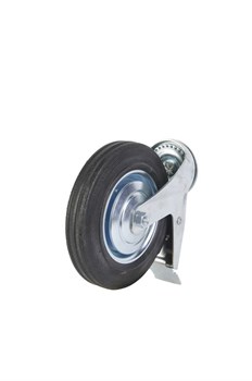 Колесо поворотное SCtB 80 200 мм резина с болтом и тормозом (F) 1027181 - фото 817451