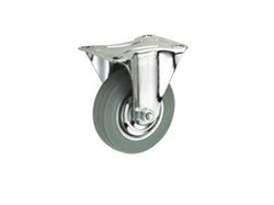 Колесо неповоротное серая резина FC 63 f 160 мм 1027209 - фото 817477