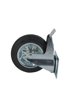 Колесо поворотное усиленное резина SRCB 80 200 мм с тормозом 1027198 - фото 817623