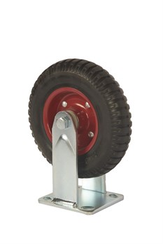 Колесо большегрузное неповоротное PF 200 200 мм резина с протектором (F) 1027234 - фото 817671