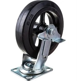 Колесо большегрузное поворотное SCdb 80 200 мм обрезиненное с тормозом РФ 1030005 - фото 817682