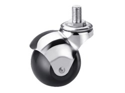 Колесо мебельное поворотное резиновое SCmt 20 40 мм с болтом 1027289 - фото 817989