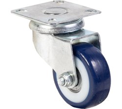 Колесо аппаратное поворотное SCv 25 50 мм (синяя резина) 1027147 - фото 818005