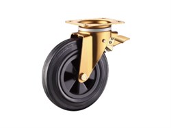 Колесо поворотное SCb63K 160 мм с тормозом 1027293 - фото 818549