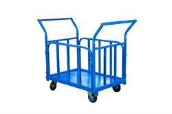 Тележка платформенная TOR ТП-Б (700х1200) с бортами и двумя ручками (колеса 160 мм) 1046339 - фото 818779