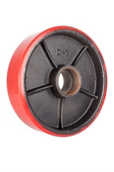 Колесо полиуретановое 200х50 мм без подшипника для тележек гидравлических BF/WB/RHP 1001014 - фото 819374