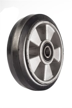 Колесо резиновое 180х50 мм с подшипником для тележек гидравлических BF/BF-III/DF-III/RHP/AC/DF/CW2 1000915 - фото 819727