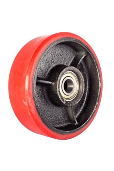 Колесо полиуретан 160х50 мм с подшипником для тележек гидравлических JC/DF-III/DB/BFC/AC(LH) 1001403 - фото 820120