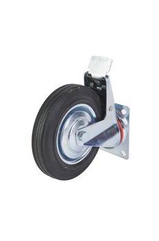 Колесо поворотное резина SCb 80 200 мм с тормозом (F) 1001720 - фото 820378