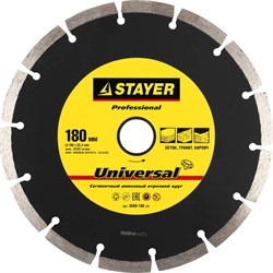Отрезной диск Stayer "MASTER" алмазный, сегментный 180мм 3660-180_z01 - фото 83073