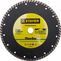 Отрезной диск Stayer "PROFESSIONAL" алмазный, сегментный 230мм 3662-230_z01 - фото 83619