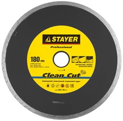 STAYER  Clean Cut 180 мм (22.2 мм, 5х2.2 мм), Алмазный диск, Professional (3664-180) - фото 83631