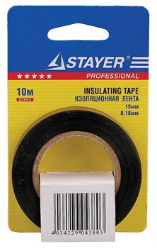 Изолента Stayer Profi черная, 10м x 15мм 12292-D-15-10 - фото 84490