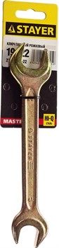 STAYER  19 x 22 мм, Рожковый гаечный ключ (27038-19-22) - фото 86874