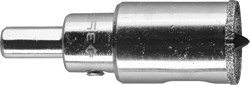 ЗУБР  АГК d 24 мм (центр. сверло, трехгр. хвост, Р60), Алмазная коронка, Профессионал (29850-24) - фото 88996