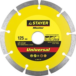 Отрезной диск Stayer "MASTER" алмазный, сегментный 125мм 36671-125 - фото 90081