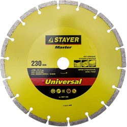 Отрезной диск Stayer "MASTER" алмазный, сегментный 230мм 36671-230 - фото 90084