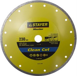 Отрезной диск Stayer "MASTER" алмазный, сплошной 230мм 36675-230 - фото 90093
