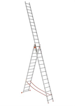 Алюминиевая трехсекционная лестница Вектор 3х15 4415 - фото 96819