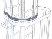 Алюминиевая 3/4-задняя защитная скоба Zarges для бокового выхода 42287