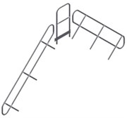 Поручень и перила площадки Zarges Z600, 9 ступеней, съемные 42359969