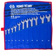 Набор комбинированных ключей King Tony удлиненных в сумке, 8-24 мм, 11 предметов 12A1MRN