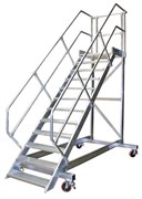 Алюминиевый трап с платформой Krause передвижной, 1000мм 12 ступеней 60° 829115